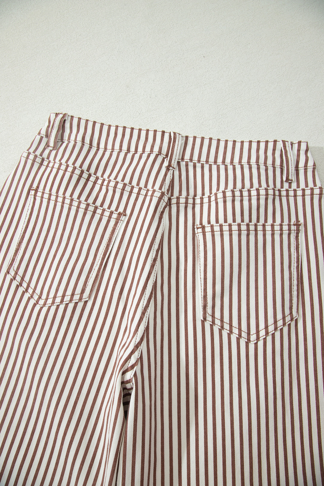 Sky Blue Stripe Casual Barrel Jeans