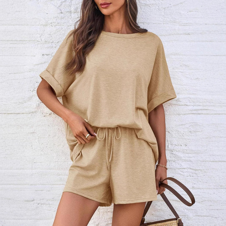 👕 Oversized T-Shirt &amp; Drawstring Shorts Set – Ultimate Casual Comfort