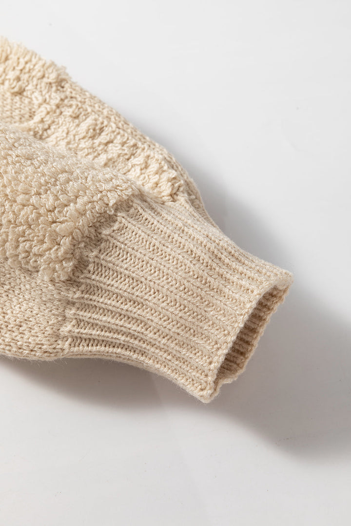 Emily Checkered Sherpa Loose Sweater