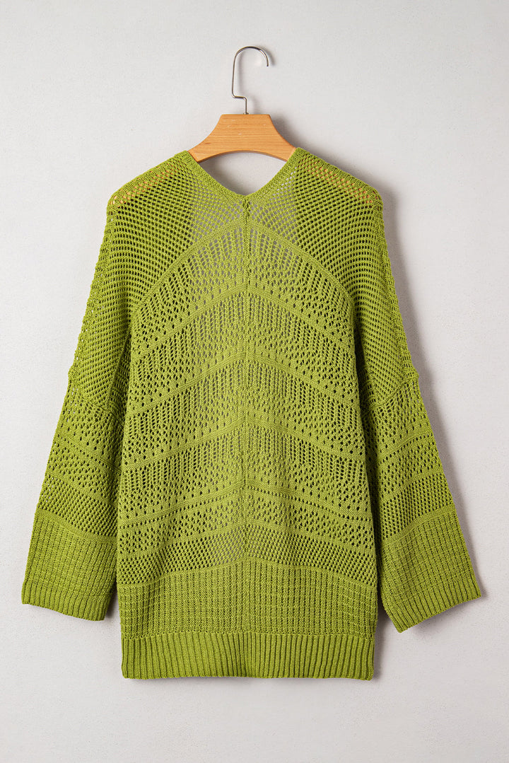 Whitley Crochet Knit Open Cardigan