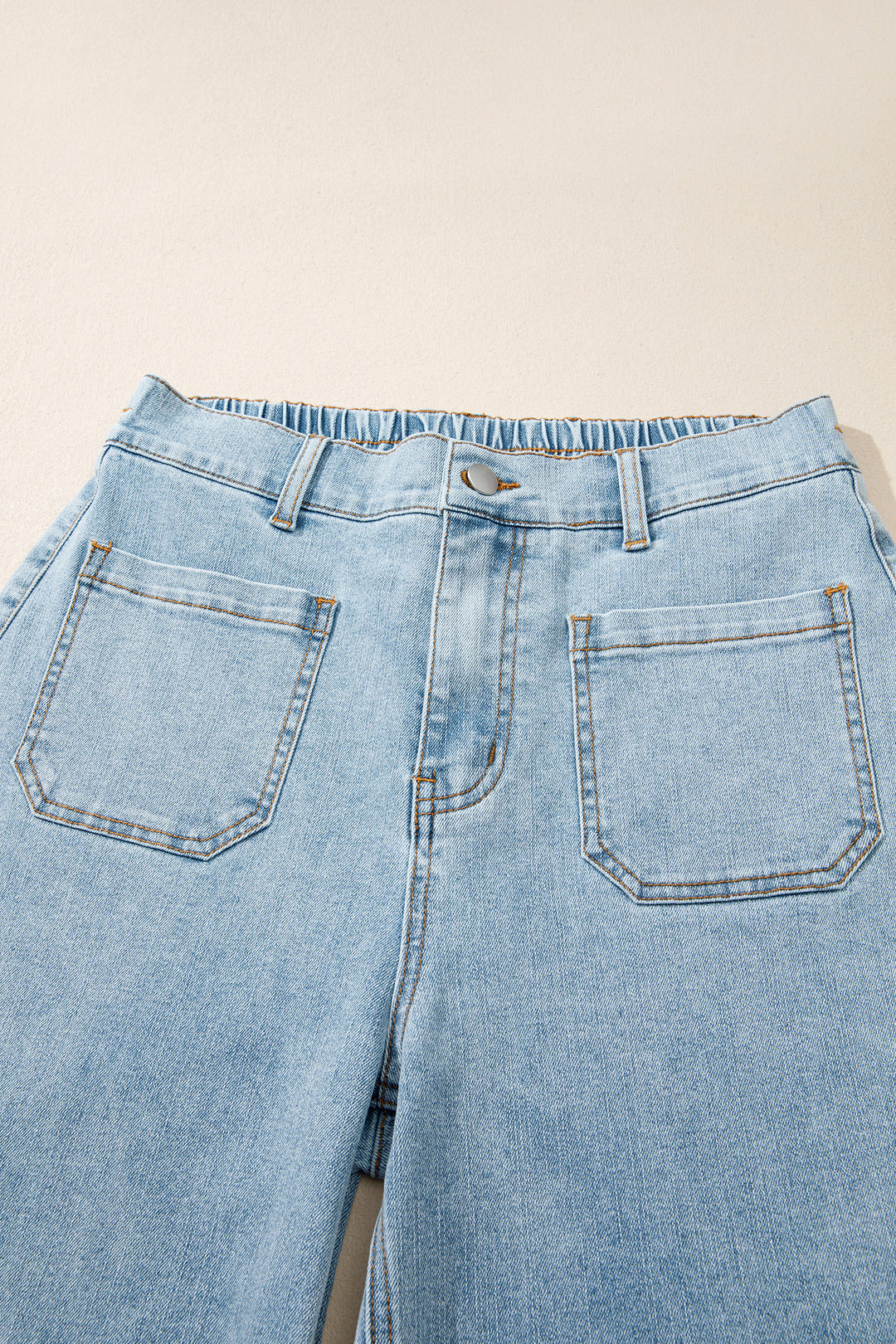 Beau Blue Solid Full-Length Regular Pocket Detail Wholesale Denim Jeans