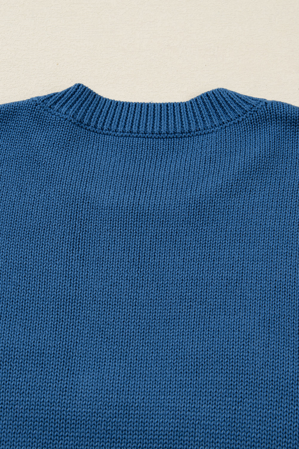 Dusk Blue Howdy Embroidered Graphic Western Sweater