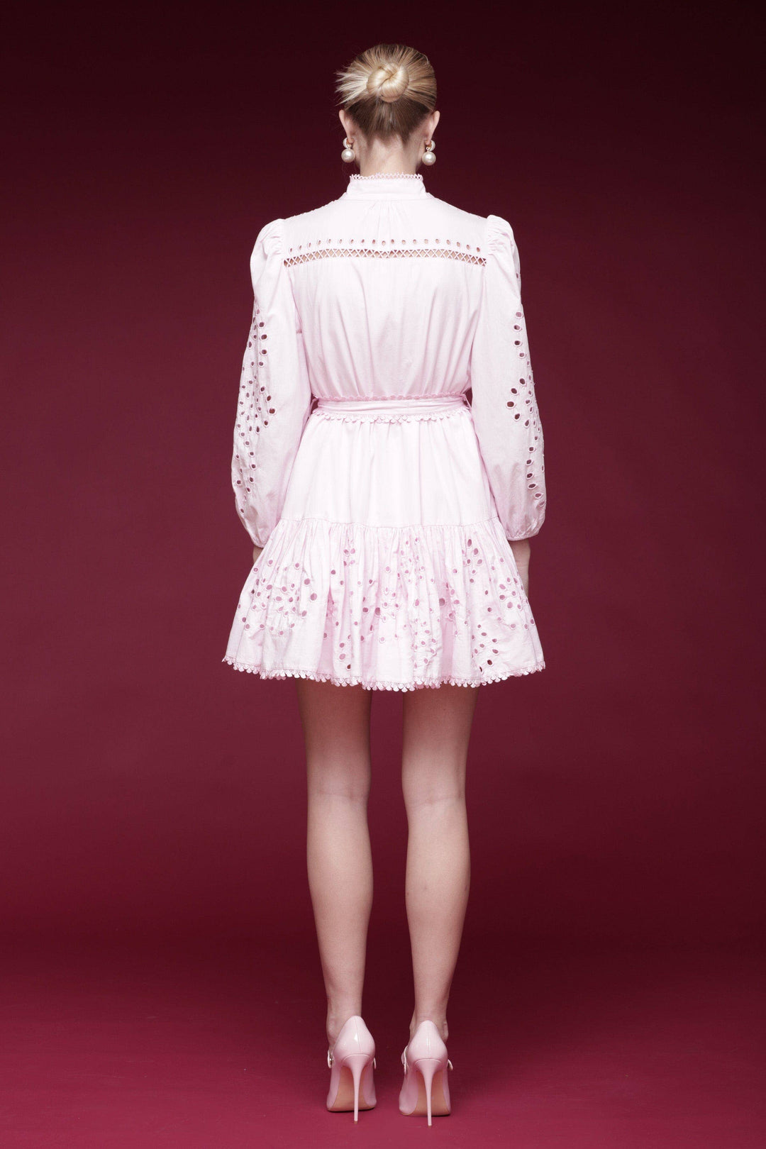 Ballet Pink Broderie Anglaise Shirtdress