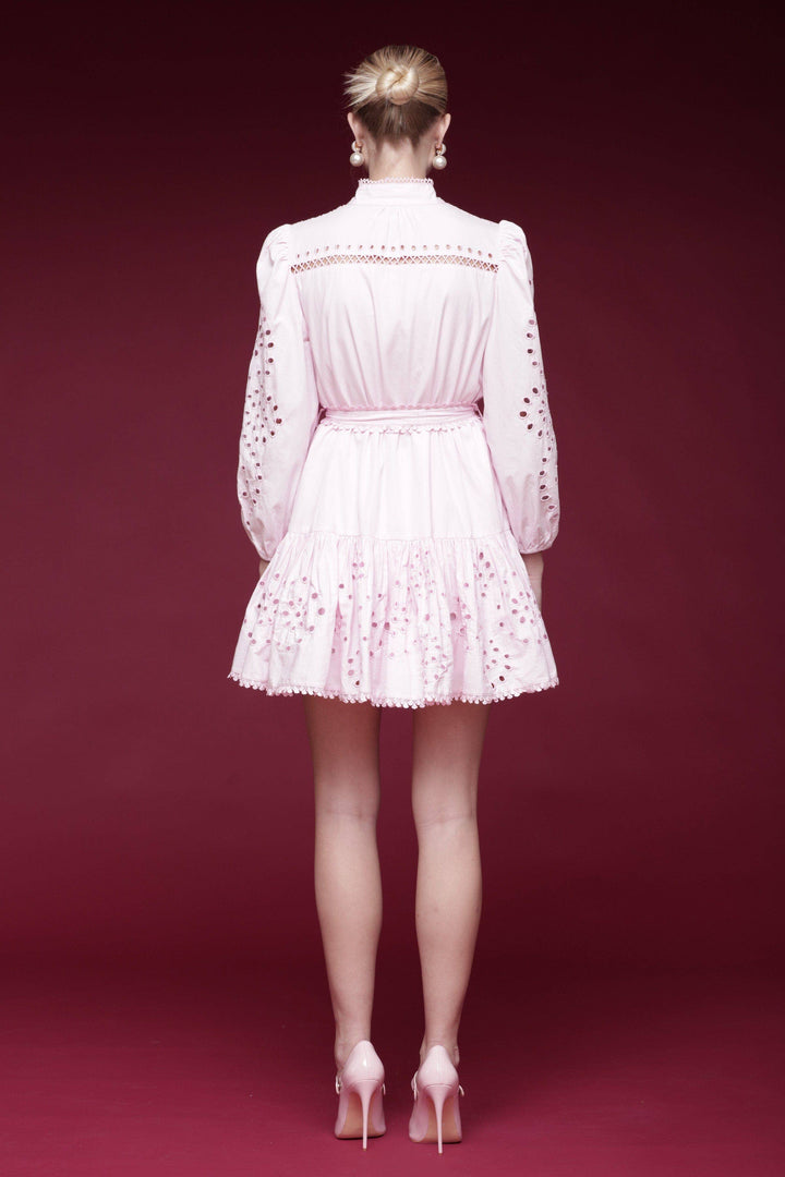 Ballet Pink Broderie Anglaise Shirtdress