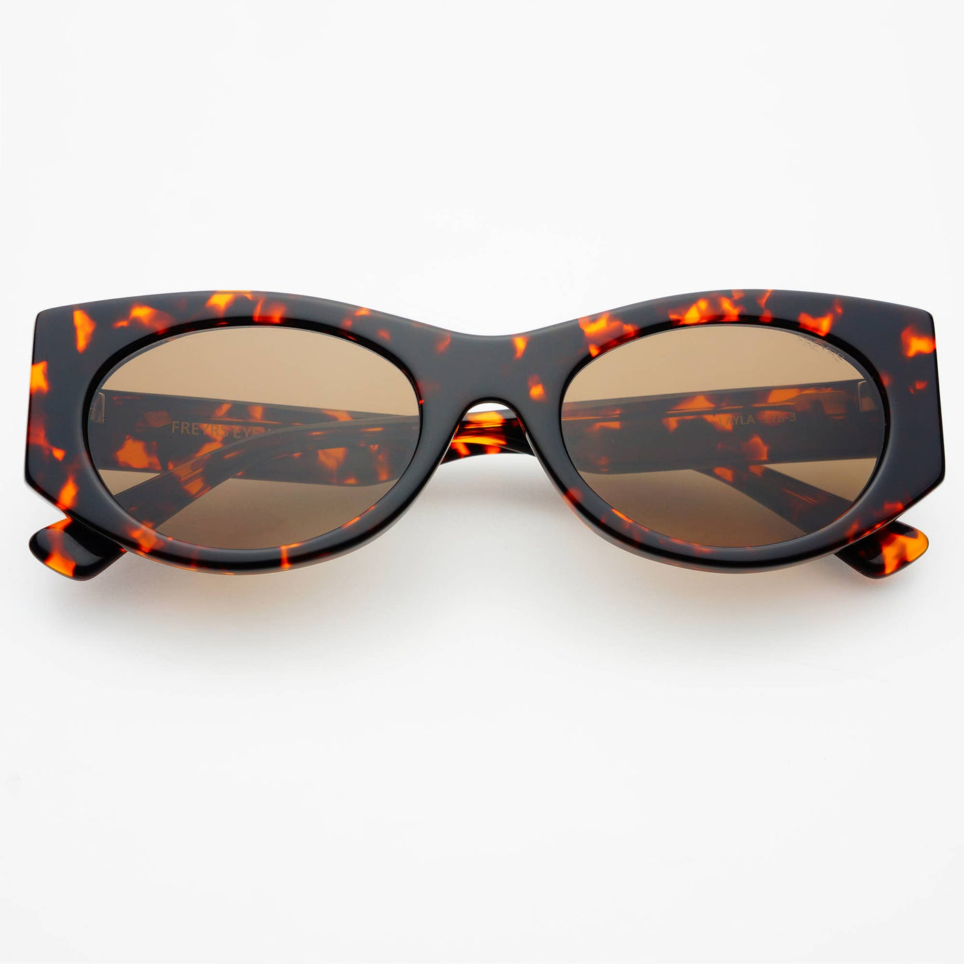 FREYRS Layla Acetate Oval Sunglasses Brown Tortoise