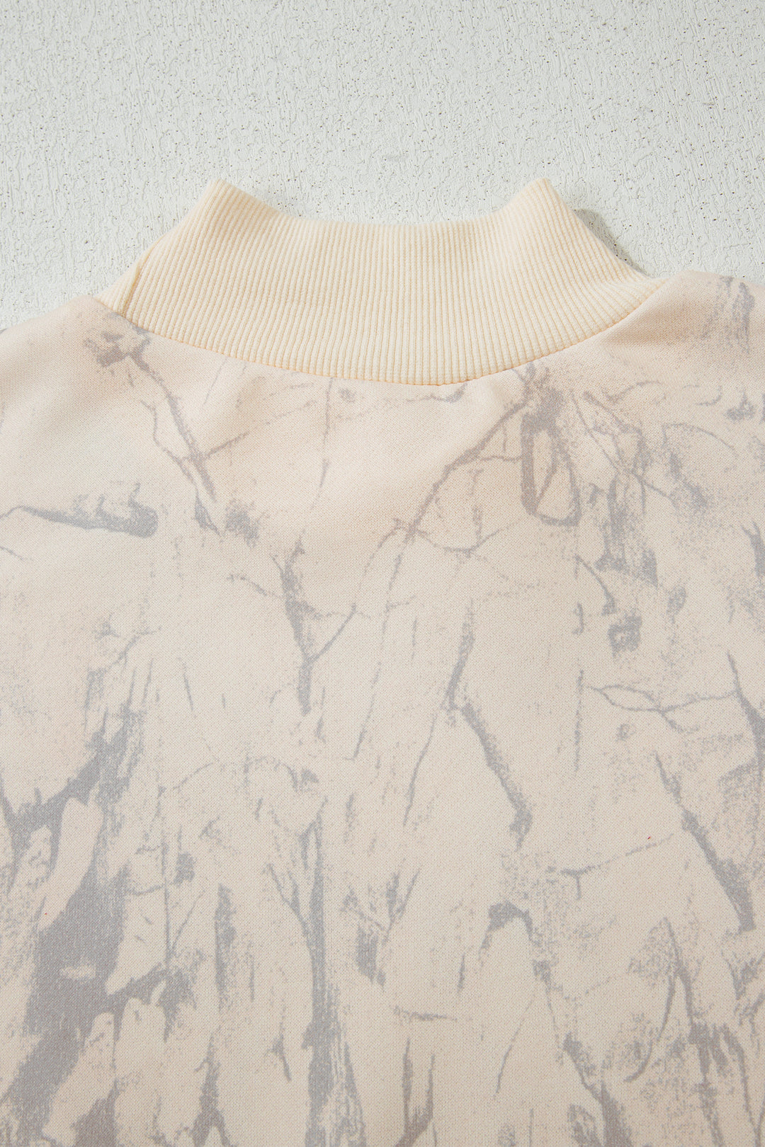 Khaki Camo Mock Neck Baggy Sweatshirt