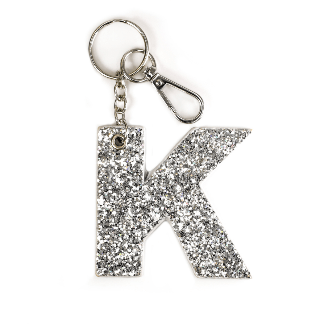 Kendall Glitter Initial Keychain - Final Sale