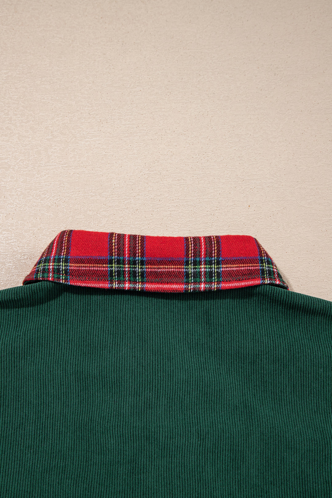 Blackish Green Plaid Pocket Button Long Sleeve Shift Shacket
