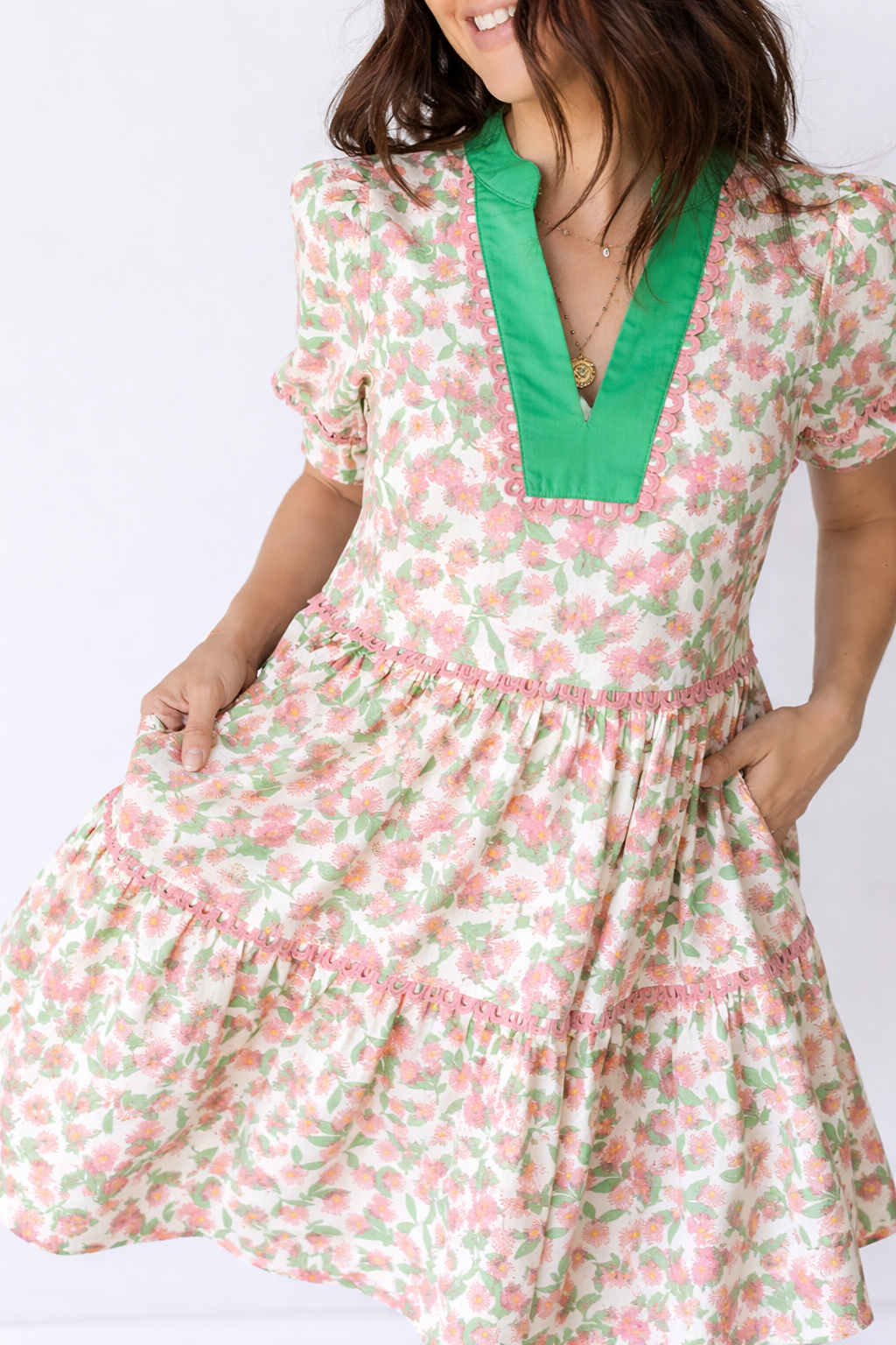 Rachel Short Puff Sleeve Dress