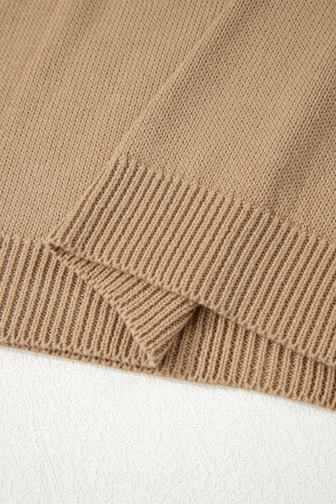 Pale Khaki Exposed Seam Drop Shoulder Oversize Sweater Mini Dress