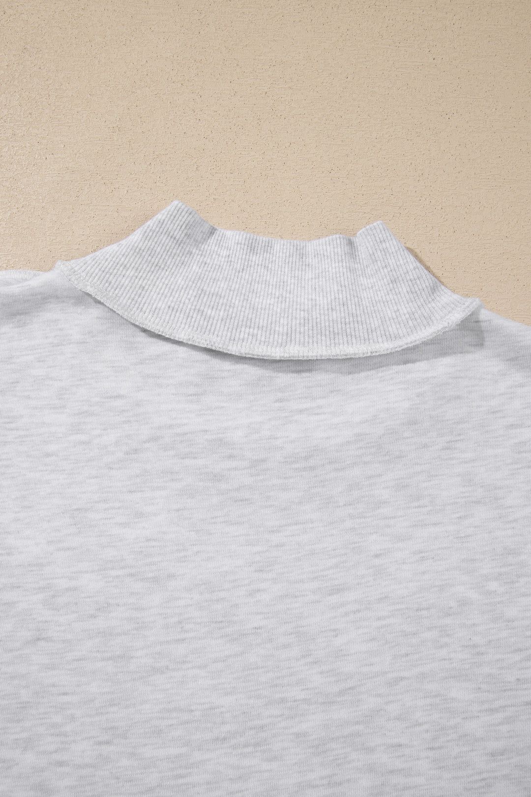 Light Grey High Neck Polka Dot Slogan Printed Baggy Sweatshirt