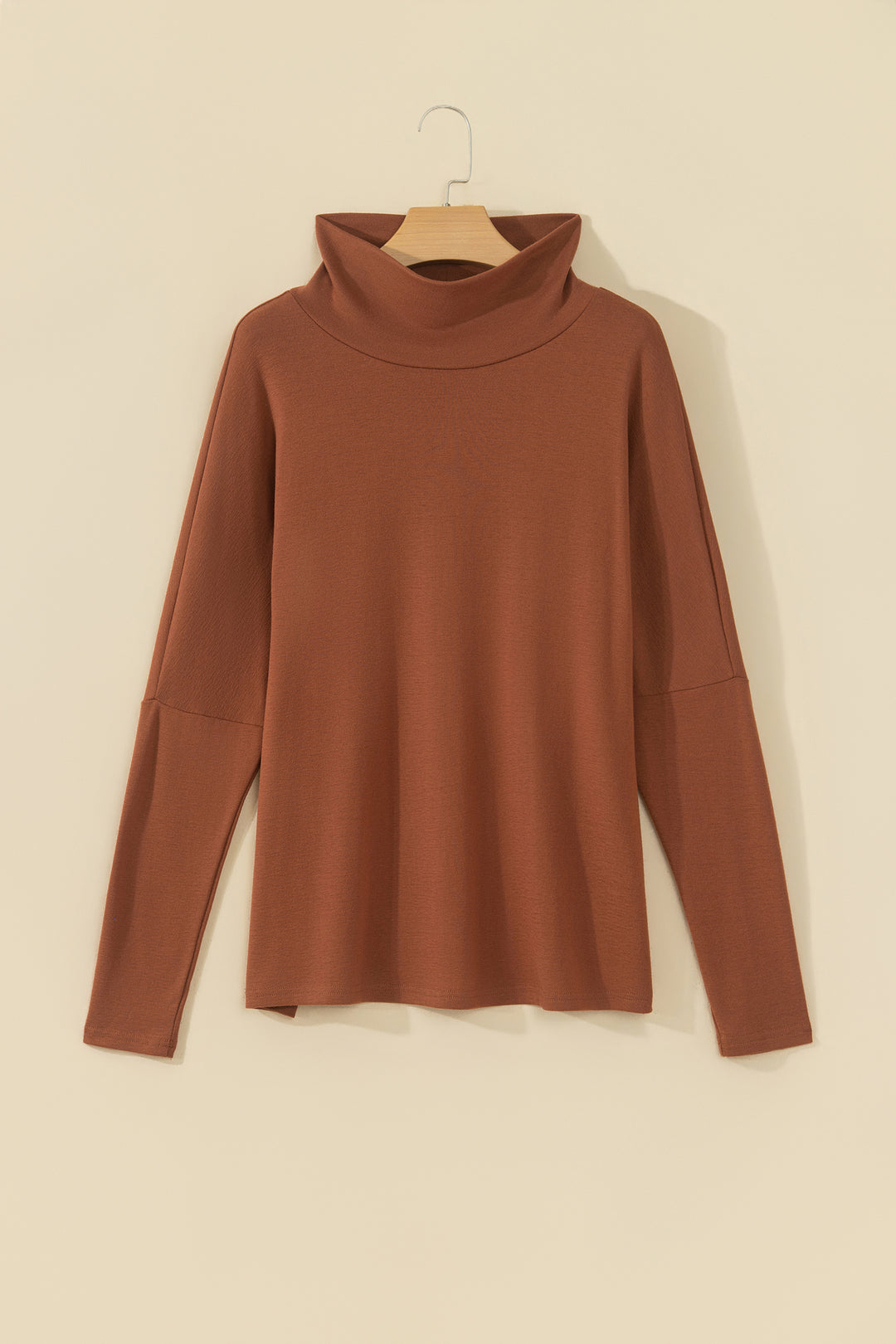 Black High Neck Long Sleeve Top