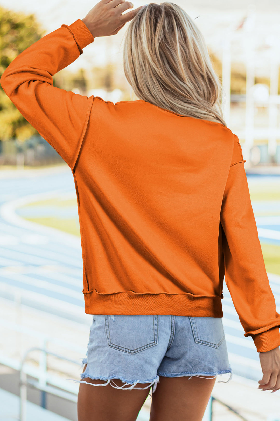 Carrot Pumpkin/Fall Letter Print Mock Neck Tunic Pullover Sweatshirt