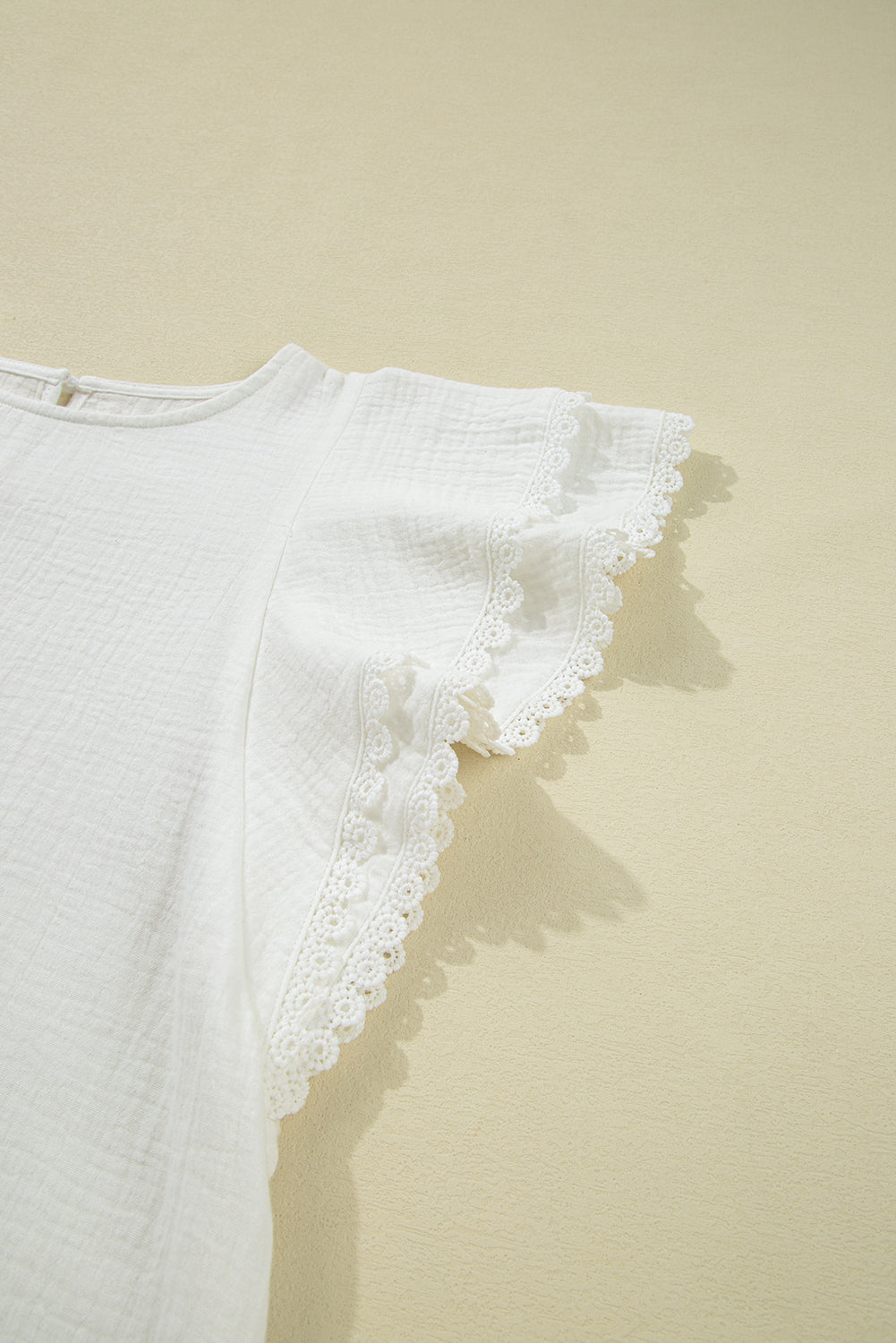 Cecelia Ruffled Flutter Sleeve Blouse