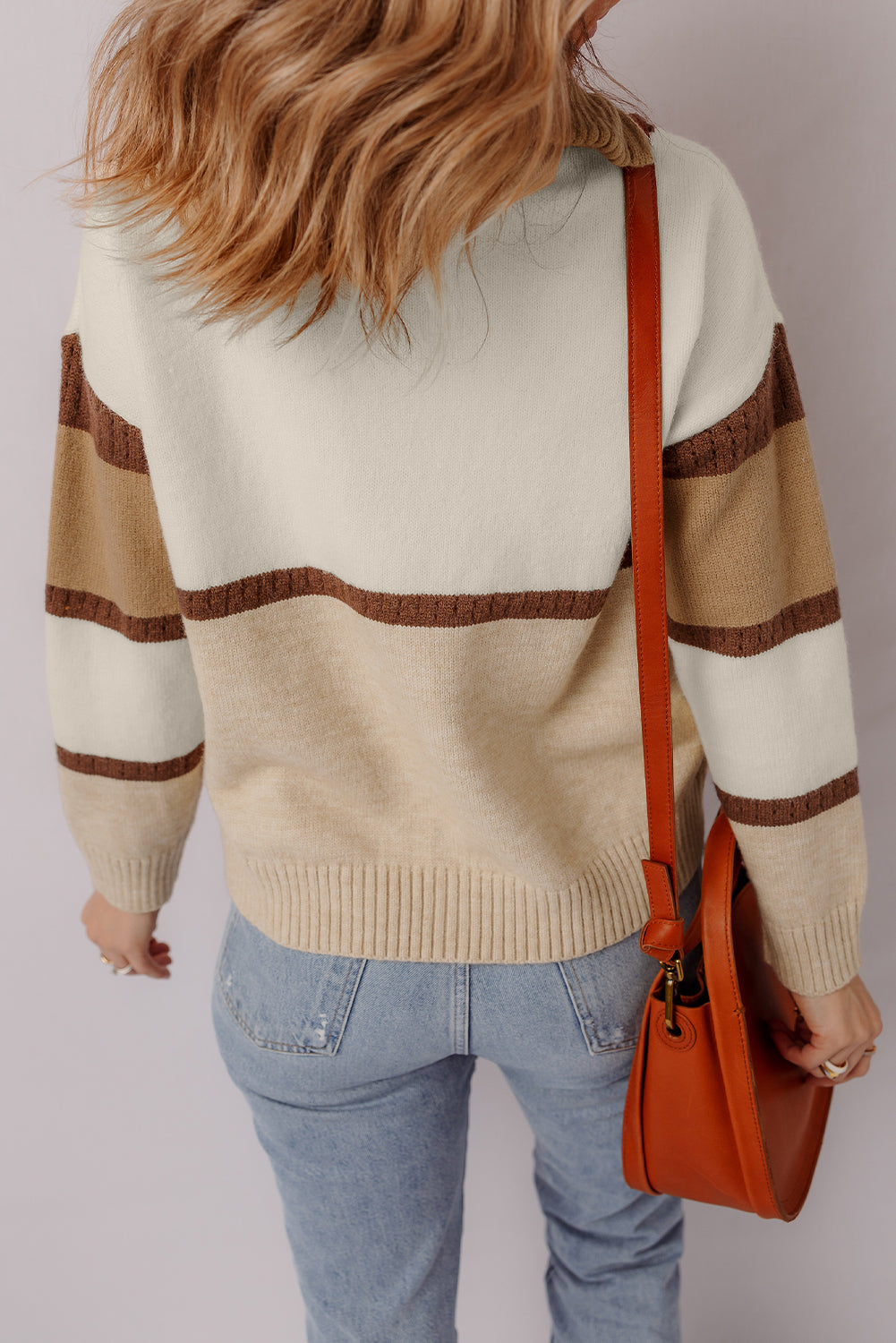 Guinevere Zipped Collared Pullover Sweater