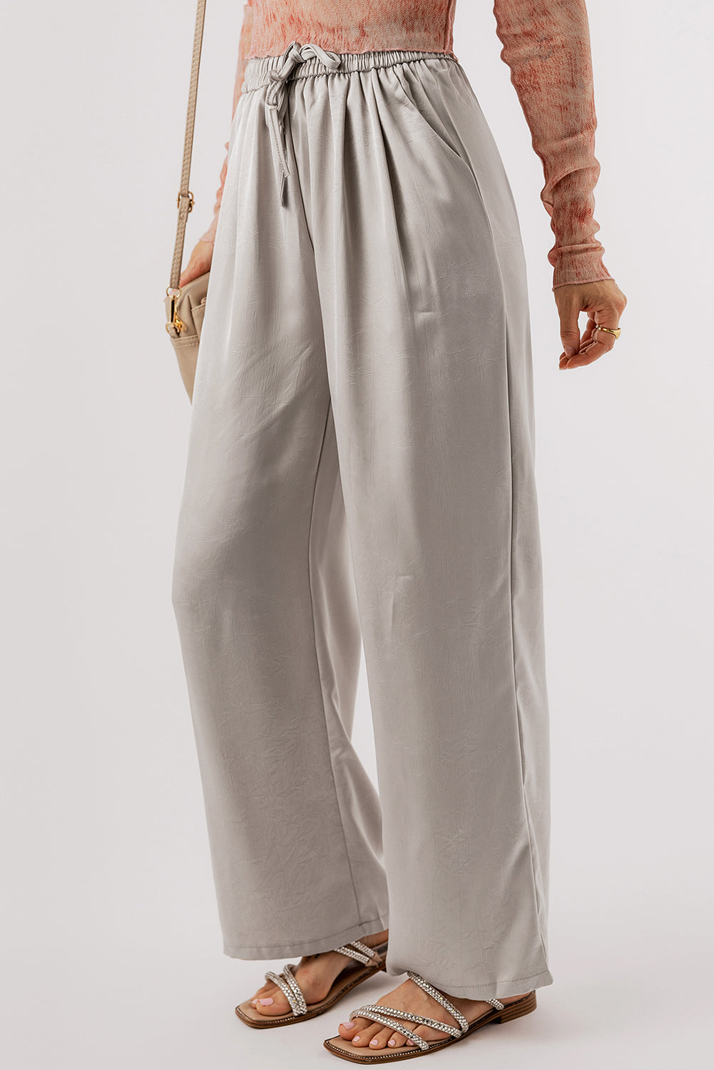 Smocked Wide Leg Pants