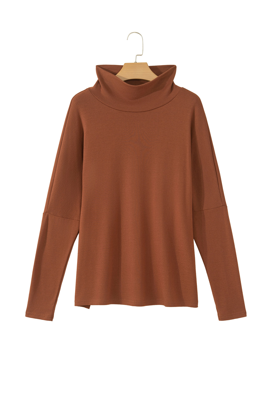 Black High Neck Long Sleeve Top