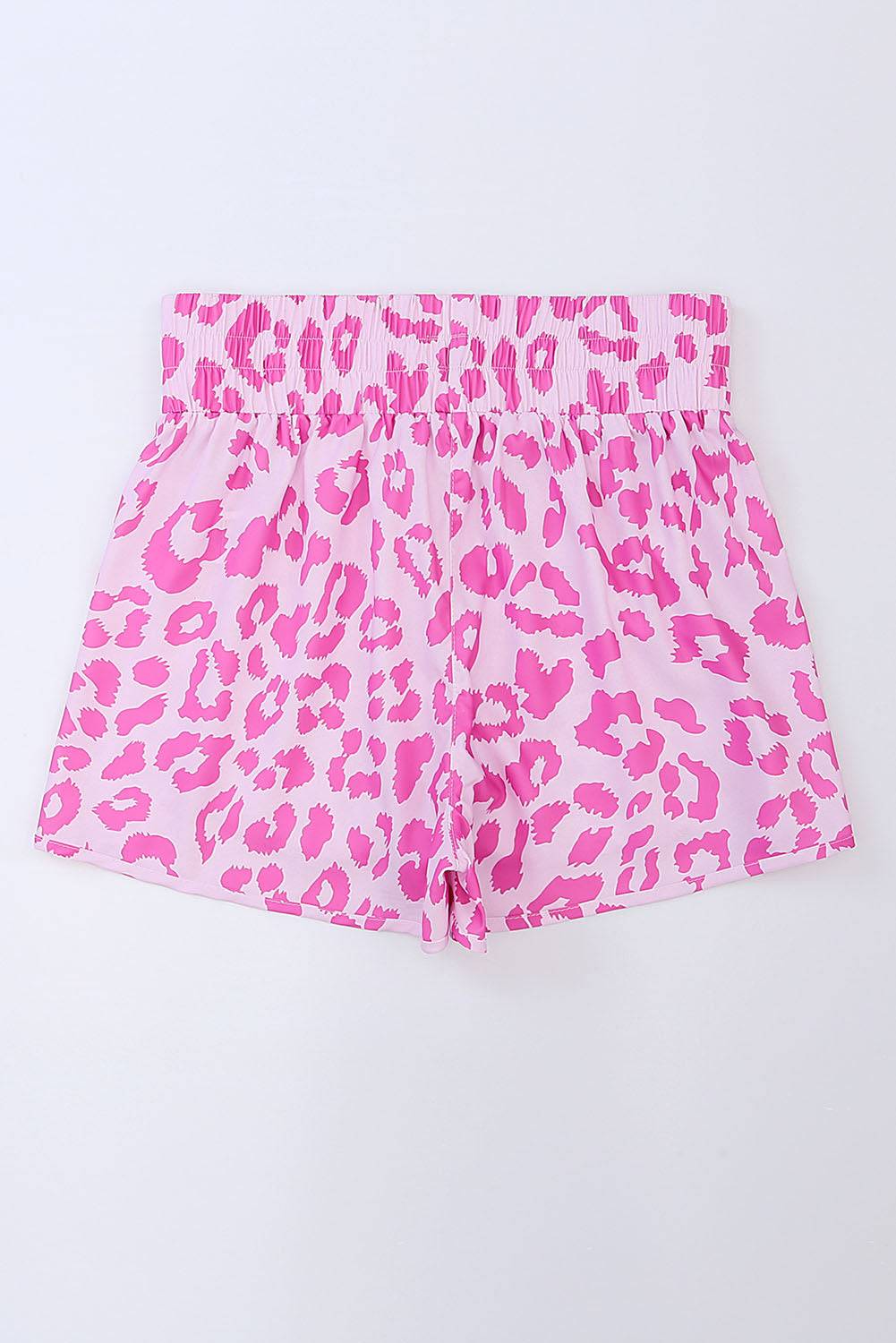 Pink Leopard High Waisted Athletic Shorts