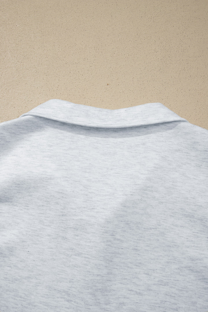Light Grey Solid Color Sleeveless Zipper Tank and Skort Set