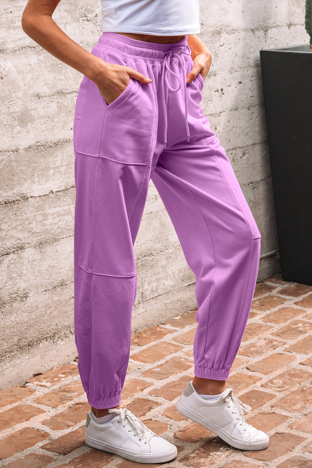 Antonella Solid Color Jogger Pants