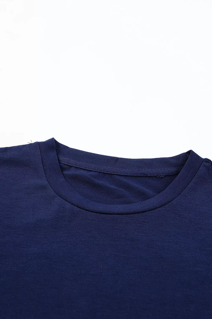 Round Neck Rolled Sleeve T-Shirt