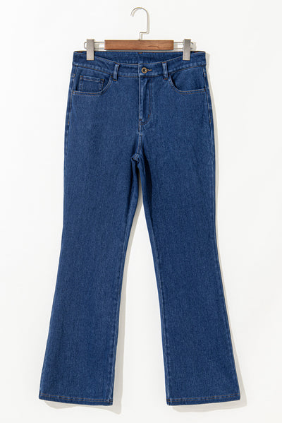 Ashleigh Blue Mid Waist Stretchy Knit Casual Bootcut Jeans