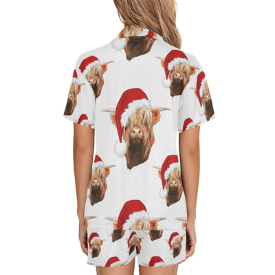 Highland Christmas Cow Women's Western Pajama Set