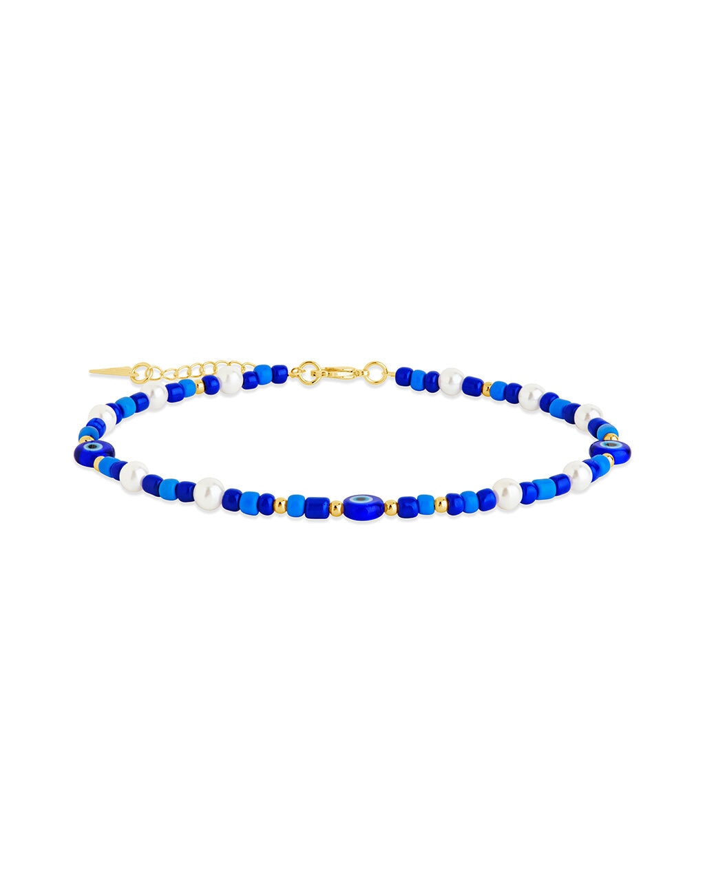 Sibyl Evil Eye Charm & Pearl Anklet