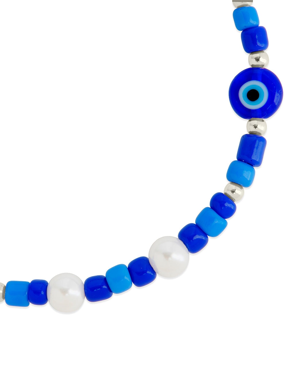 Sibyl Evil Eye Charm & Pearl Anklet