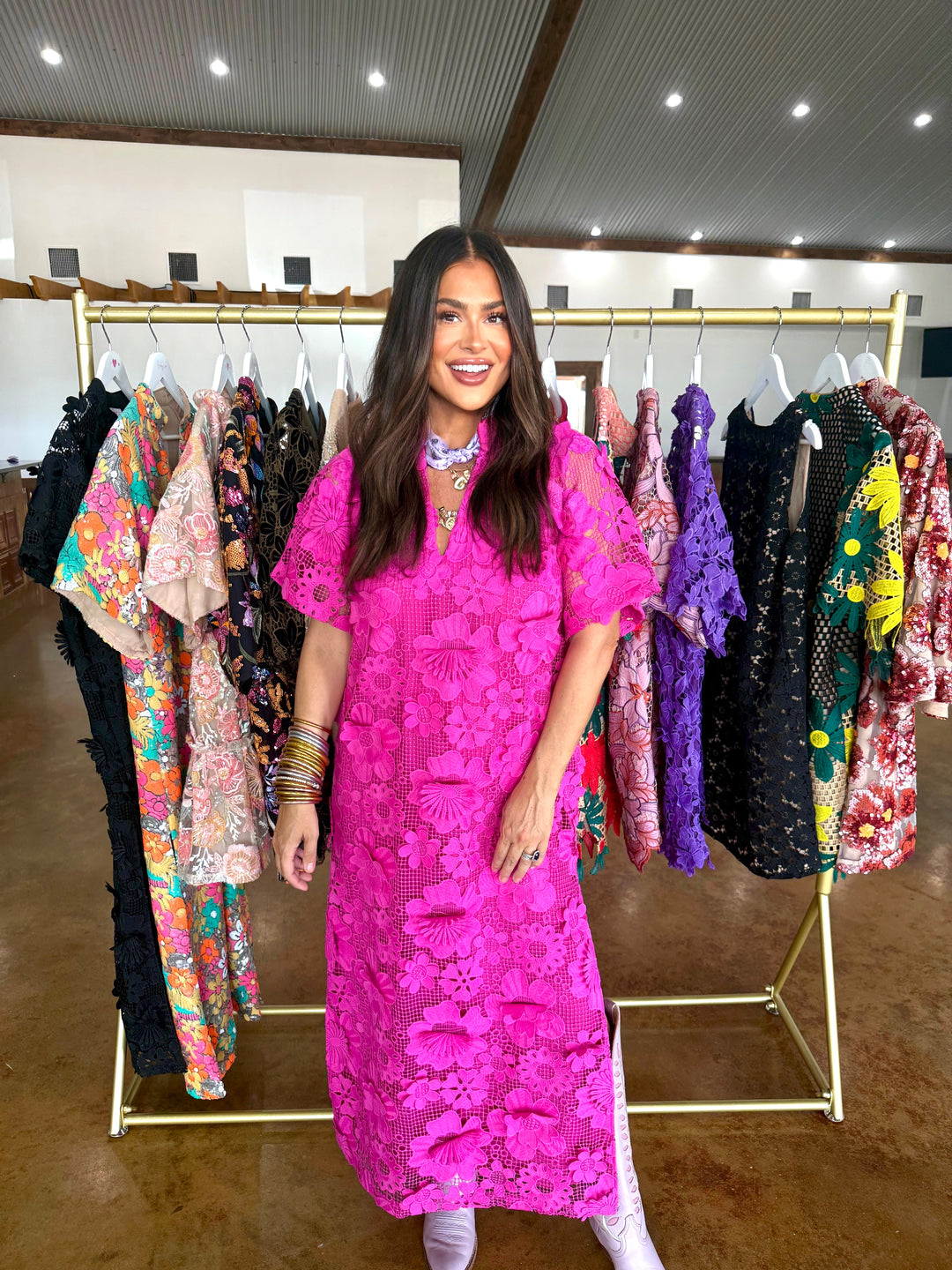 Leighton Magenta Maxi Dress