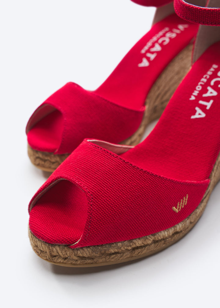 Aiguafreda Canvas Espadrille Sandal Wedges