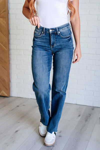 Anita mid rise vintage straight jeans front view