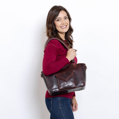 Concealed Carry Aubrey Leather Satchel by Lady Conceal