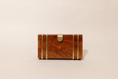 Wooden Opulent Clutch