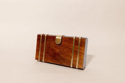 Wooden Opulent Clutch