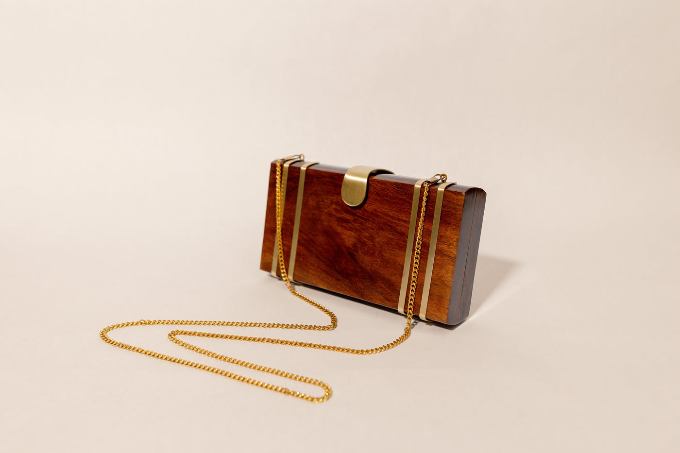 Wooden Opulent Clutch