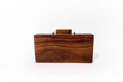 Classic V Wooden Clutch