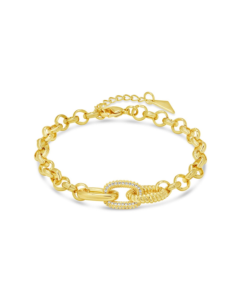 Jaycee CZ Interlocking Chain Bracelet