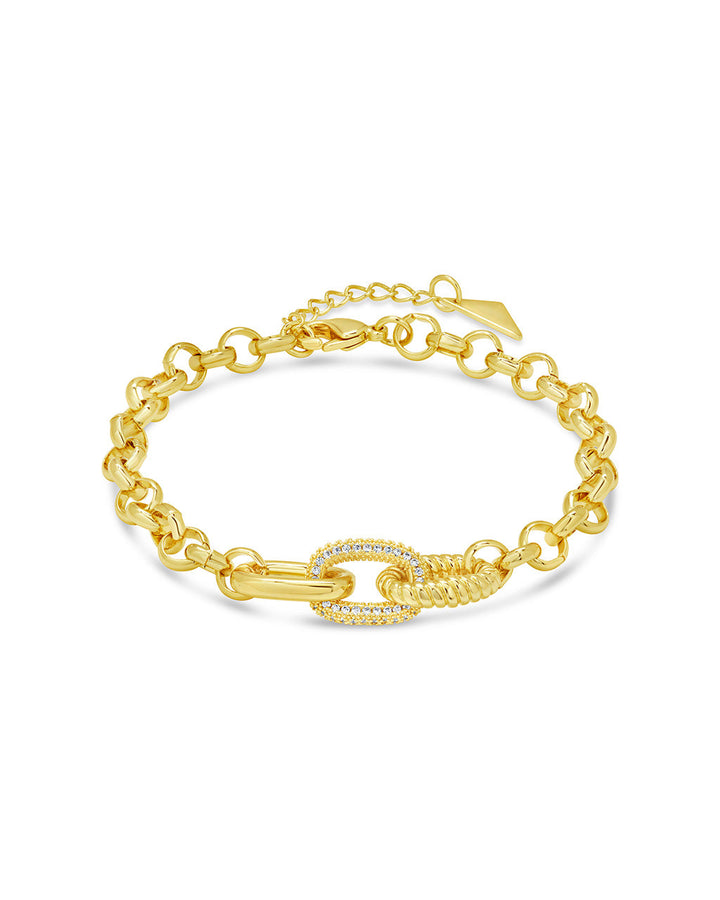 Jaycee CZ Interlocking Chain Bracelet
