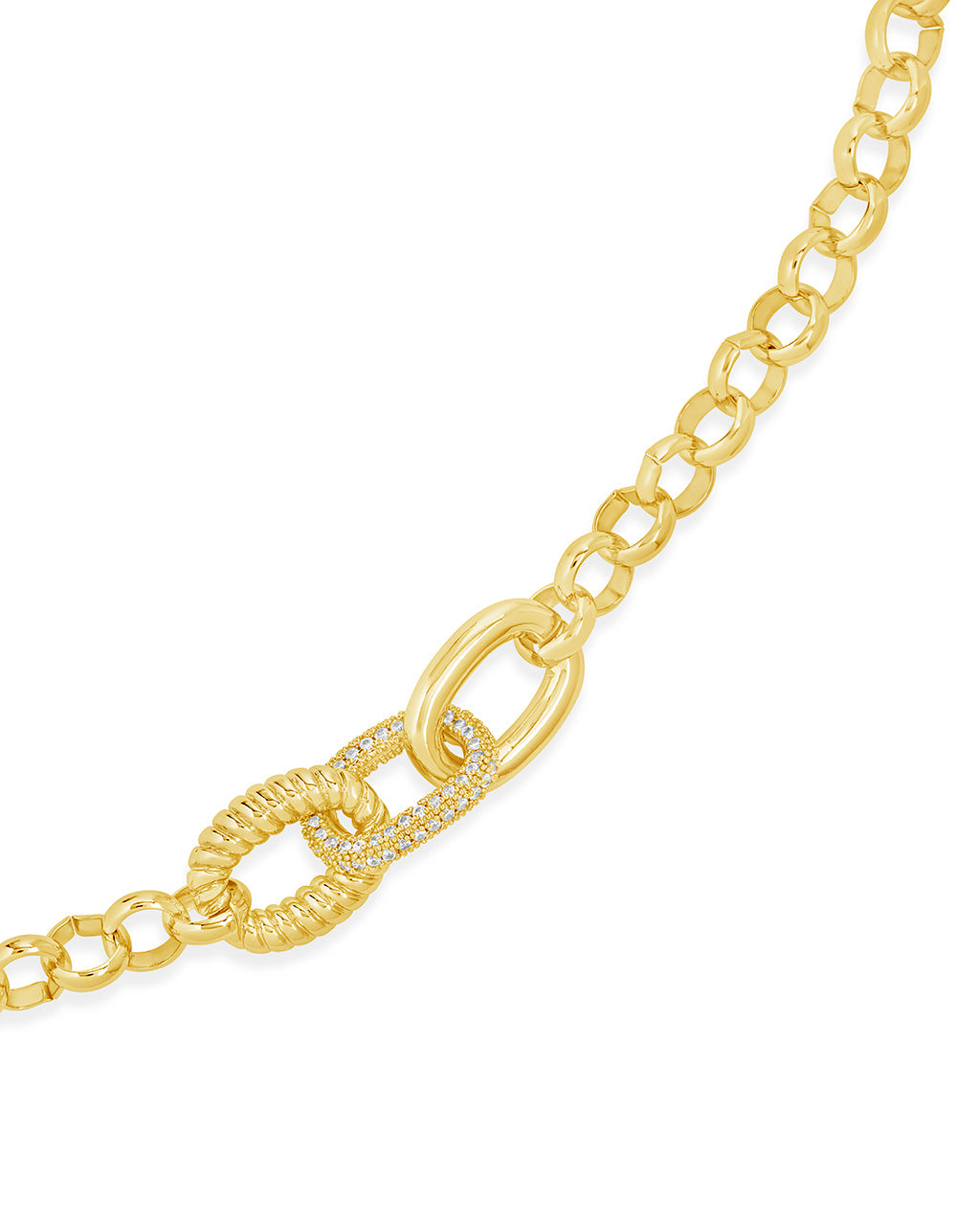 Jaycee CZ Interlocking Chain Bracelet