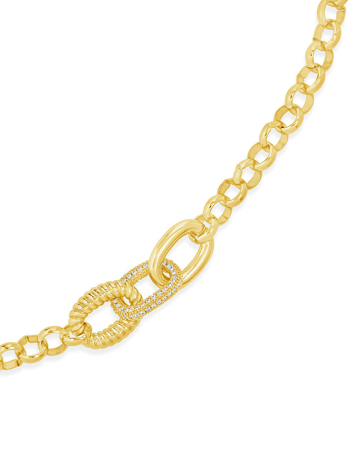 Jaycee CZ Interlocking Chain Bracelet
