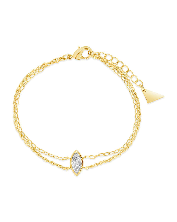 Karlie CZ & Layered Chain Bracelet
