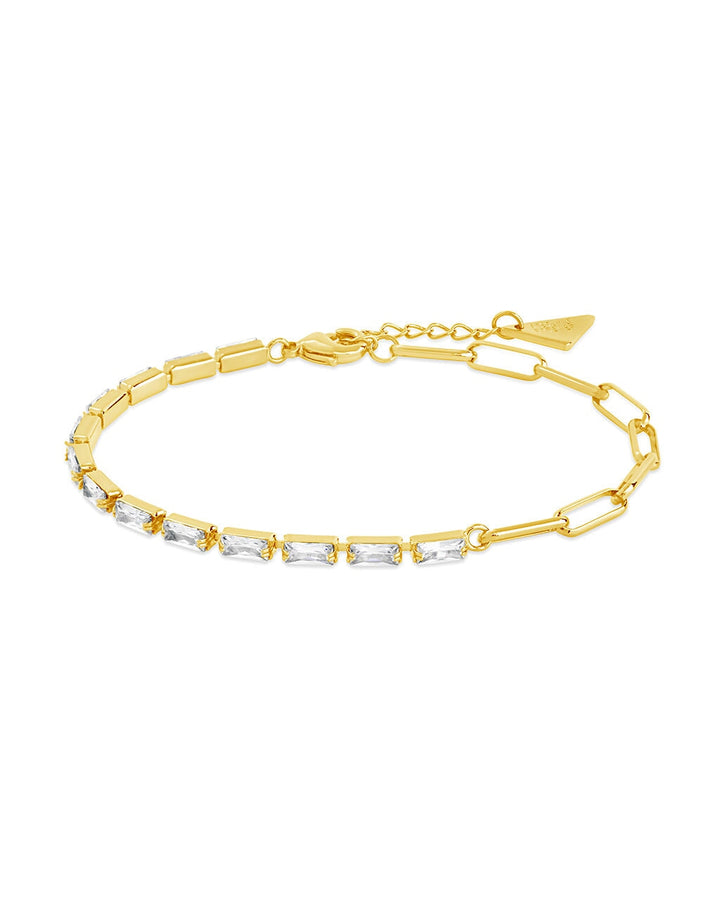 Hunter CZ Tennis & Paperlicp Chain Bracelet