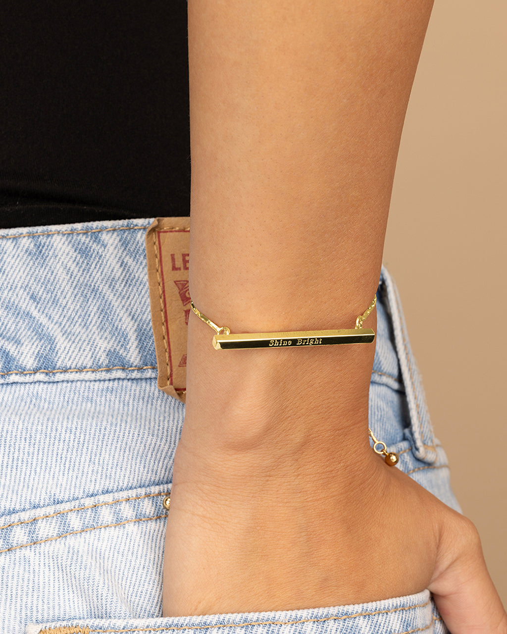 Inspirational Bar Slider Bracelet