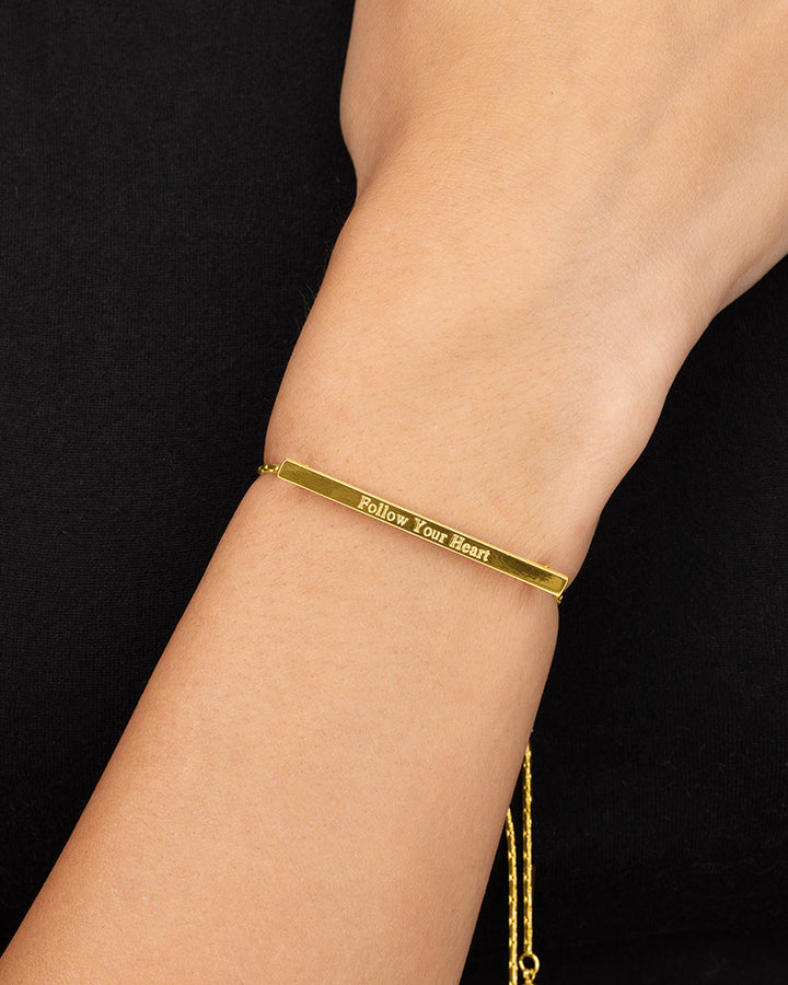 Inspirational Bar Slider Bracelet