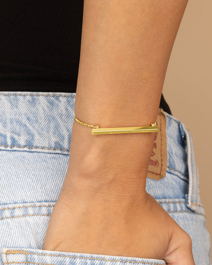Inspirational Bar Slider Bracelet