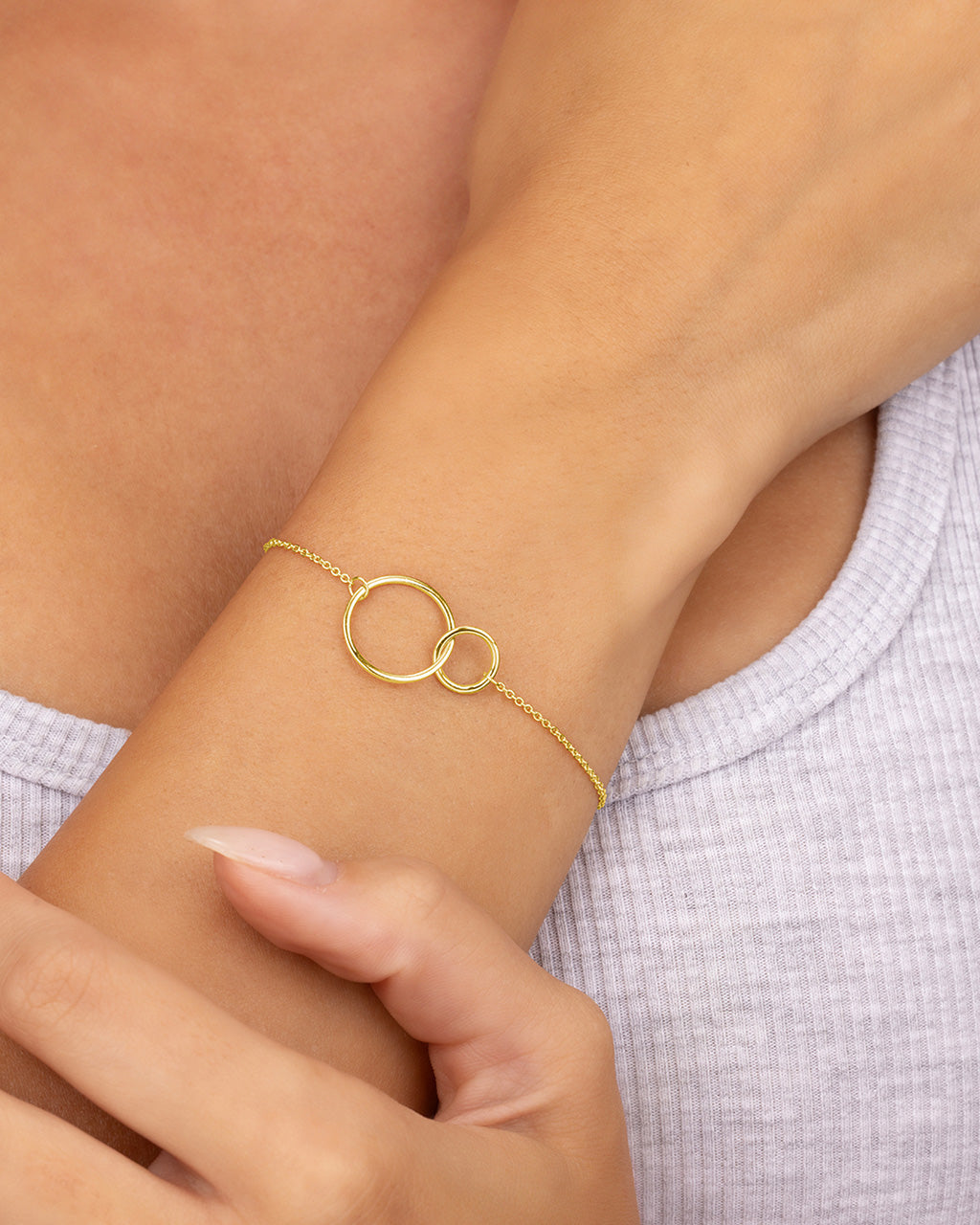 Sterling Silver Interlocking Circle Bracelet