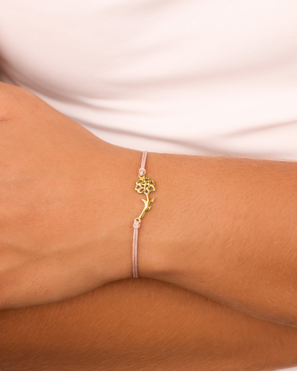 Sterling Silver Birth Flower Bolo Bracelet