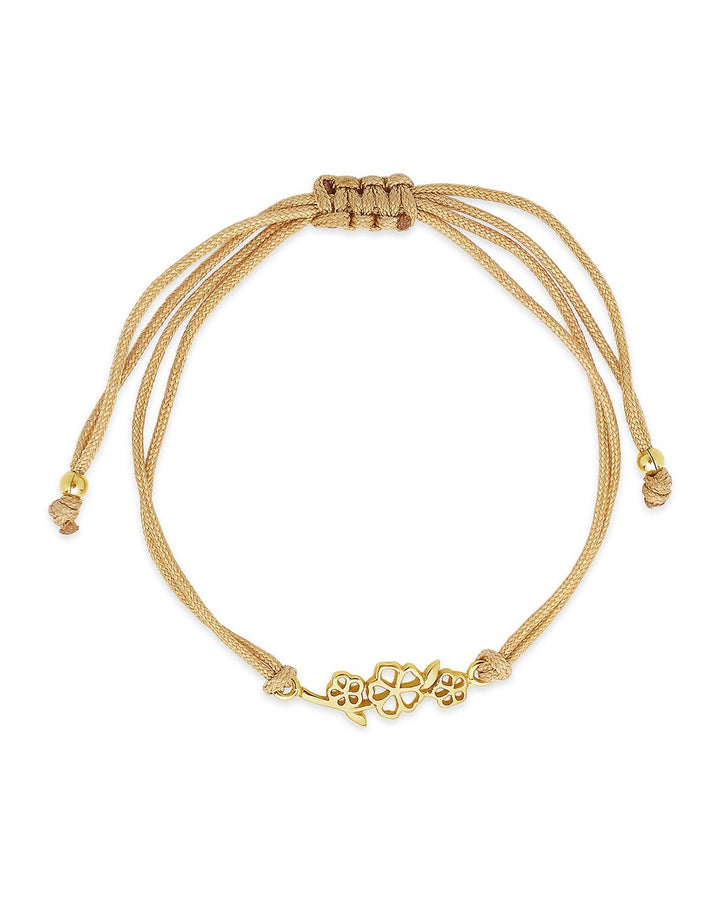 Sterling Silver Birth Flower Bolo Bracelet