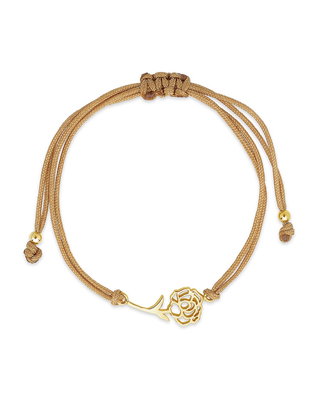 Sterling Silver Birth Flower Bolo Bracelet